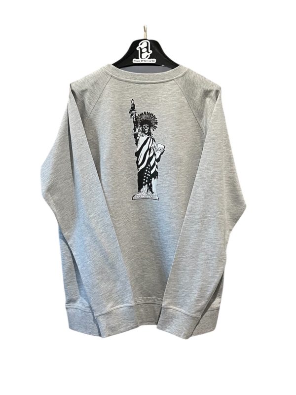 Lady Liberty Raglan Sweatshirt (Grey) - Image 3
